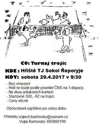 XXIV. Řeporyjský kraťas - turnaj trojic (29.4.2017)